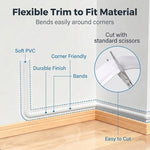 Serplex® 9.8FT Cord Cover Floor Cable Hider with Self Adhesive Backing