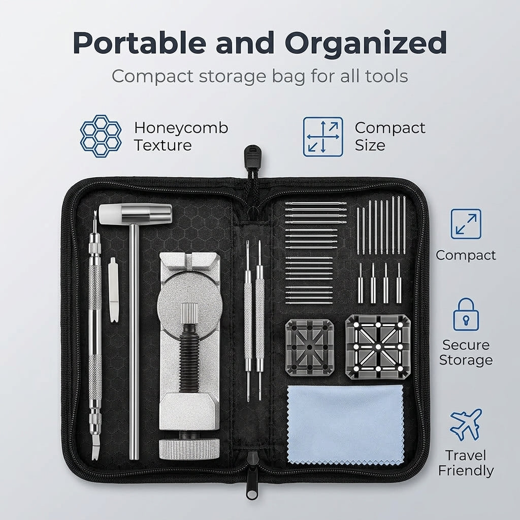 Serplex® 24 in 1 Watch Repair Kit Professional Tool Set with Bag
