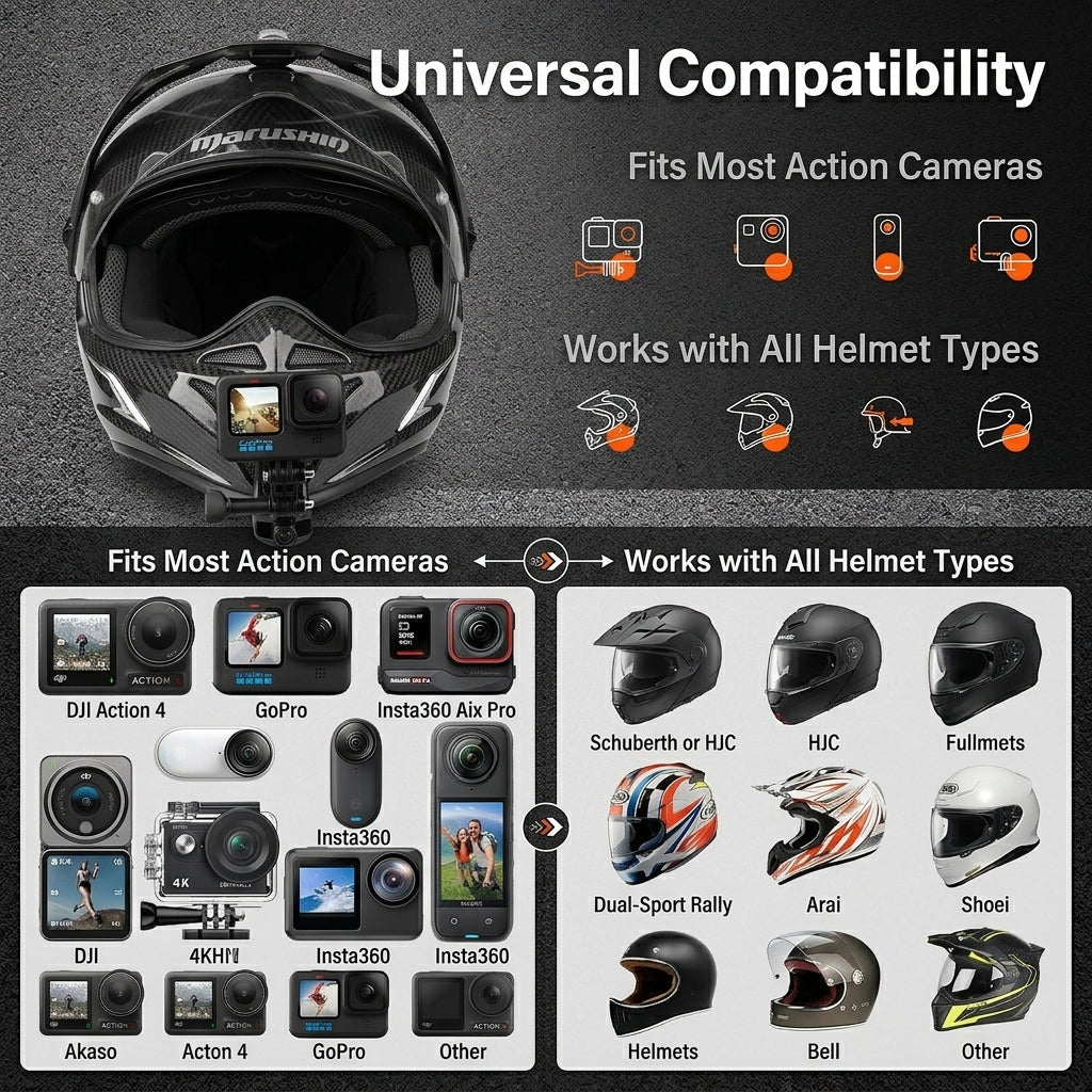 ZORBES® Motorcycle Helmet Chin Mount for Action Cameras