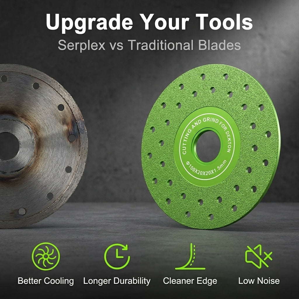 Serplex® 3Pcs Diamond Saw Blades for Angle Grinder 10cm
