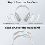 ZORBES® Clear TPU Case Cover Set for AirPods Max 2 / 1 (White)