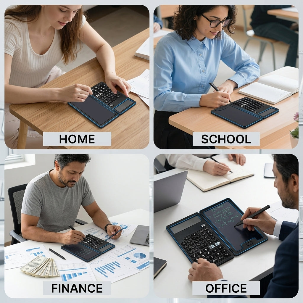 ZORBES® 2-in-1 Scientific Calculator with Writing Tablet & Stylus