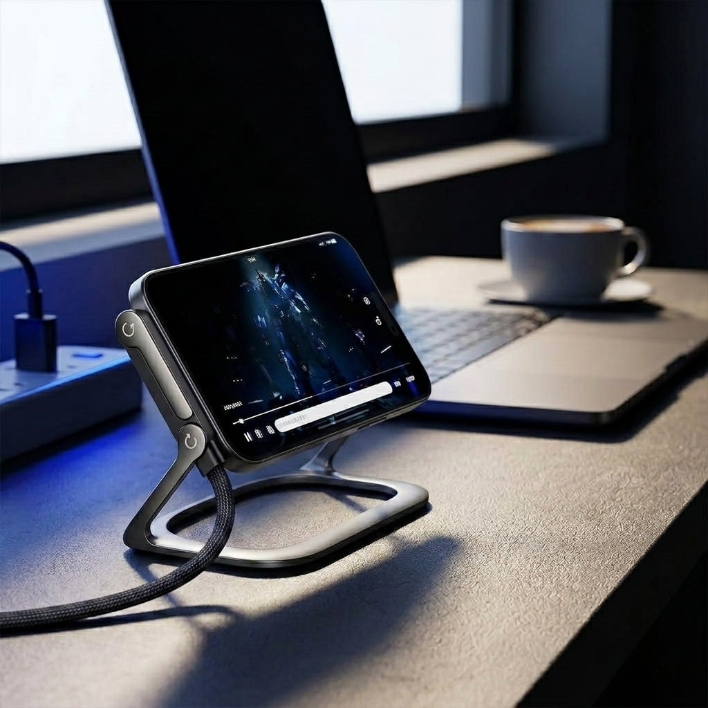 Verilux® 240W Type C Fast Charging Cable with Stand 6.6Ft