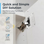Serplex® 4Pcs Stainless Steel Cabinet Hinge Repair Plate Kit