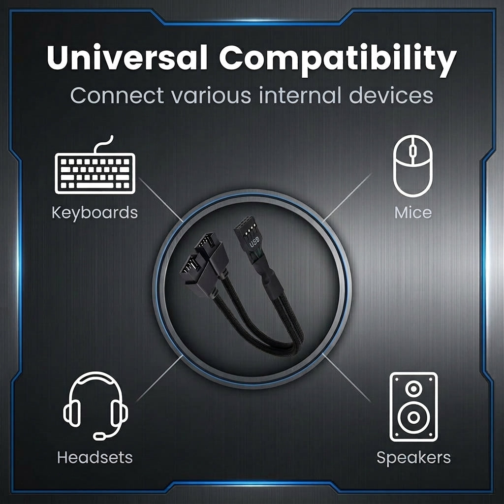 ZORBES® USB Internal Header Extension Cable for Motherboards