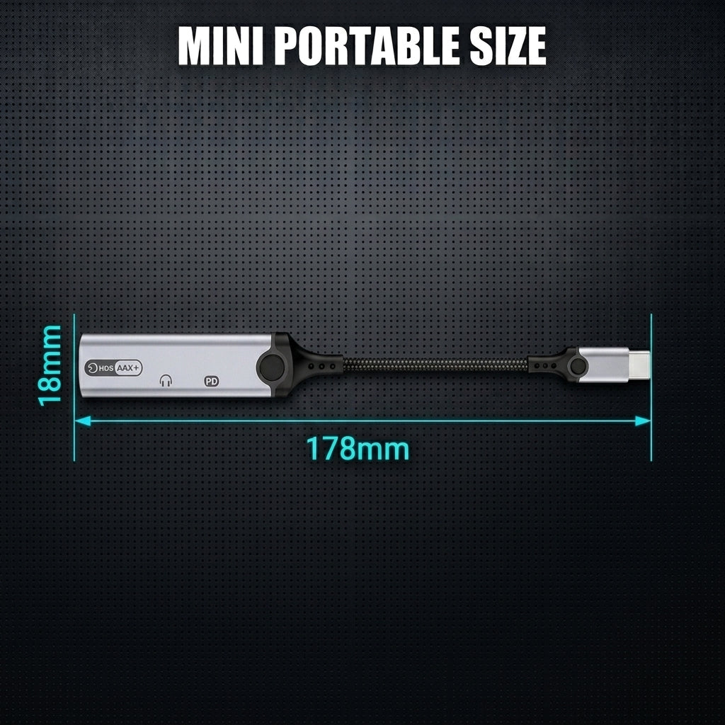 Verilux® 3 in 1 Type C to 3.5mm Hi-Res Audio and PD 60W Adapter