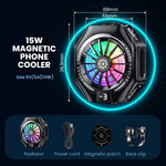 ZORBES® 15W Magnetic Phone Cooler with 3 Level Temperature Display