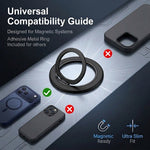 ZORBES® Ultra Slim Magnetic Phone Ring Grip 360 Swivel Kickstand