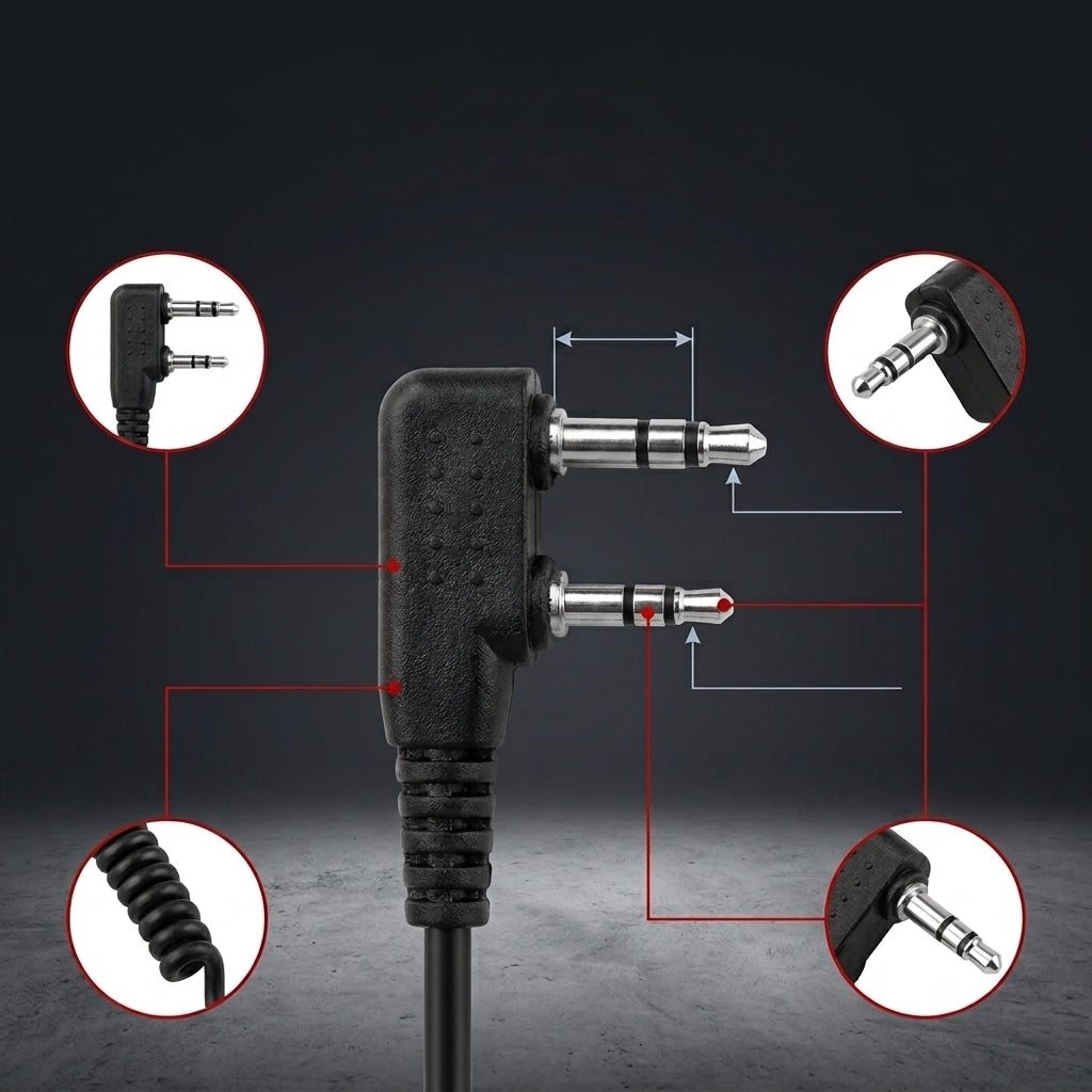 ZORBES 2 Pack Walkie Talkie Earpiece with Microphone