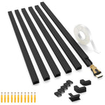 Serplex® 94in Cord Cover Kit Self-Adhesive Cable Hider Cord Organizer, Wire Covers for Cords on Wall, Wire Hiders for TV on Wall Cable Management, Sliding Cable Cover Raceway, 6xL15.7 W0.59 H0.4in