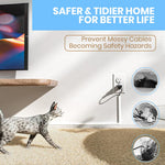Serplex® 94in Cord Cover Kit Self-Adhesive Cable Hider Cord Organizer, Wire Covers for Cords on Wall, Wire Hiders for TV on Wall Cable Management, Sliding Cable Cover Raceway, 6xL15.7 W0.59 H0.4in