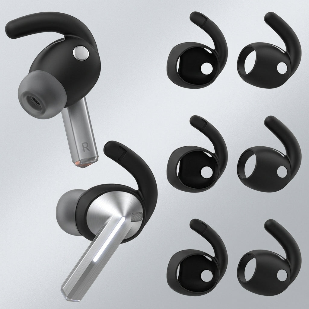 ZORBES® 3 Pairs Silicone Ear Tips & Hooks for Galaxy Buds 3 Pro