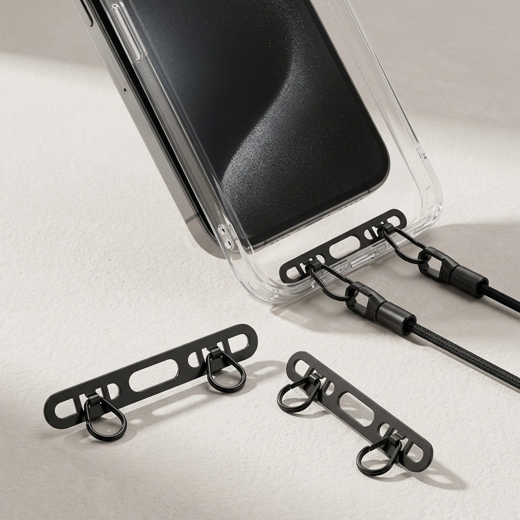 ZORBES® 2 Pack Metal Phone Lanyard Tether Tab Ultra Thin Stainless