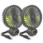 Verilux Dual USB Car Back Seat Fan for Baby & Family