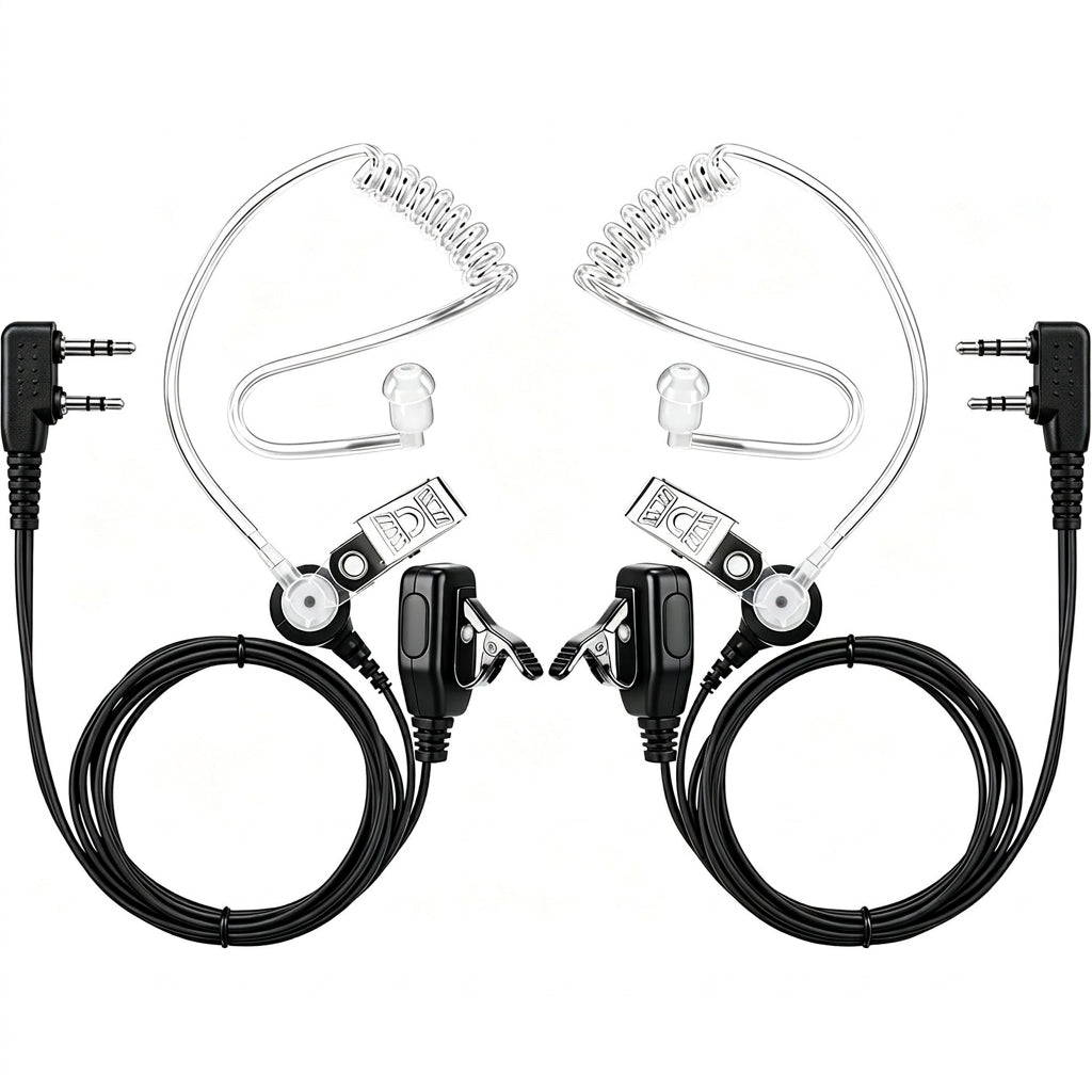 ZORBES 2 Pack Walkie Talkie Earpiece with Microphone