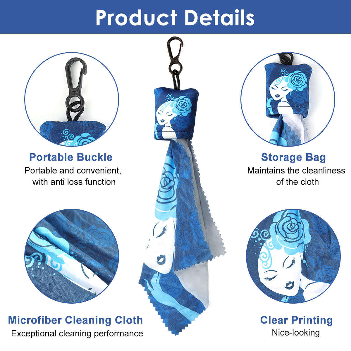 ZORBES® 2 PCS Glasses Cleaning Cloth