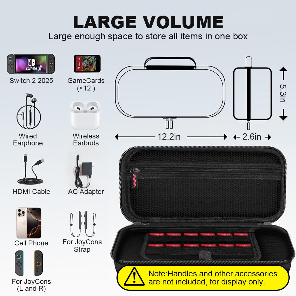 ZORBES® [Longest Durable] Travel Carrying Case for Switch 2 2025