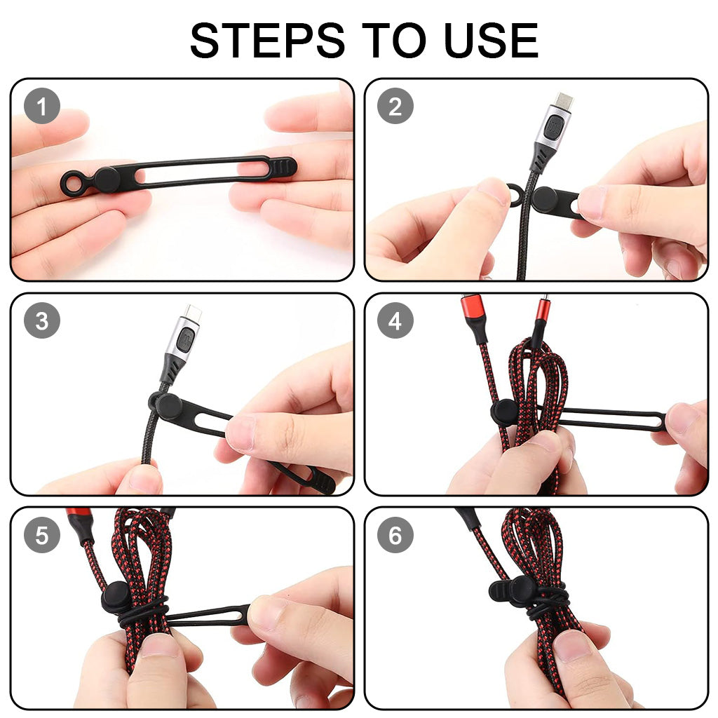ZORBES® Data Cable Organizer Silicone Headphone Organizers,