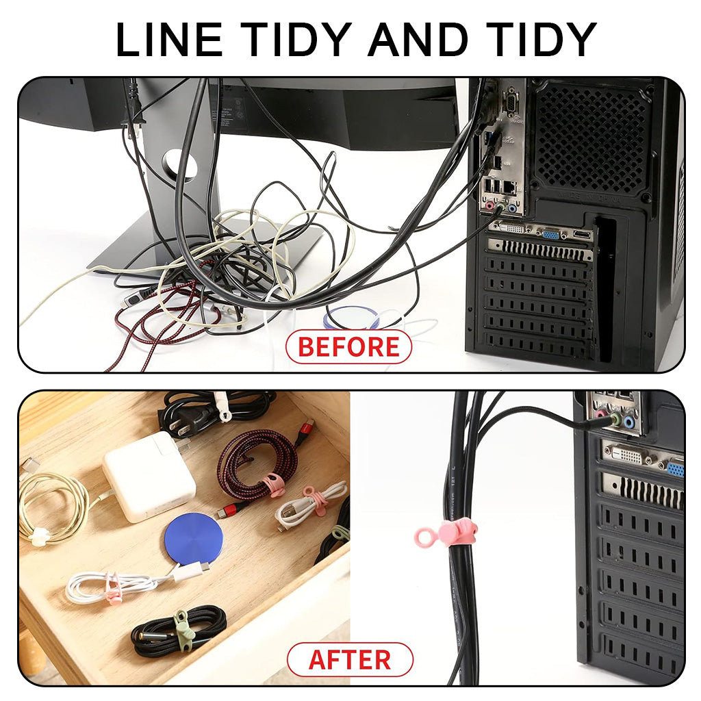 ZORBES® Data Cable Organizer Silicone Headphone Organizers,