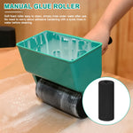 Serplex® 460ml/9 inch Manual Glue Applicator Roller Portable Glue Application Tool with 2 Foam Wheels, Handheld Adhesive Roller for Carpenter Woodworking, DIY Coating