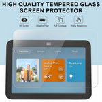 ZORBES® Compatible with Echo Show 8, Touchscreen Smart Speaker HD Screen Protector, Anti-scratch Tempered Glass, Bubble Free Anti-glare Screen Protectors, Pack of 3