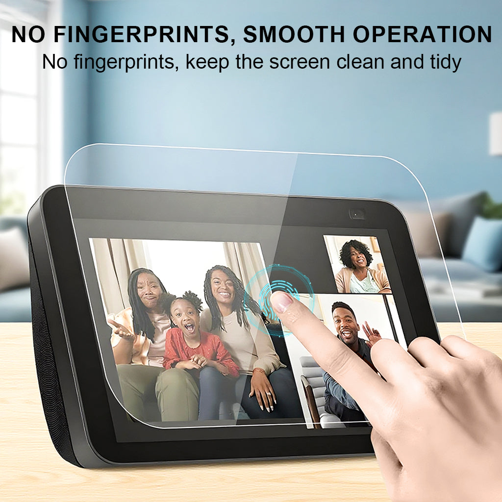 ZORBES® Compatible with Echo Show 8, Touchscreen Smart Speaker HD Screen Protector, Anti-scratch Tempered Glass, Bubble Free Anti-glare Screen Protectors, Pack of 3