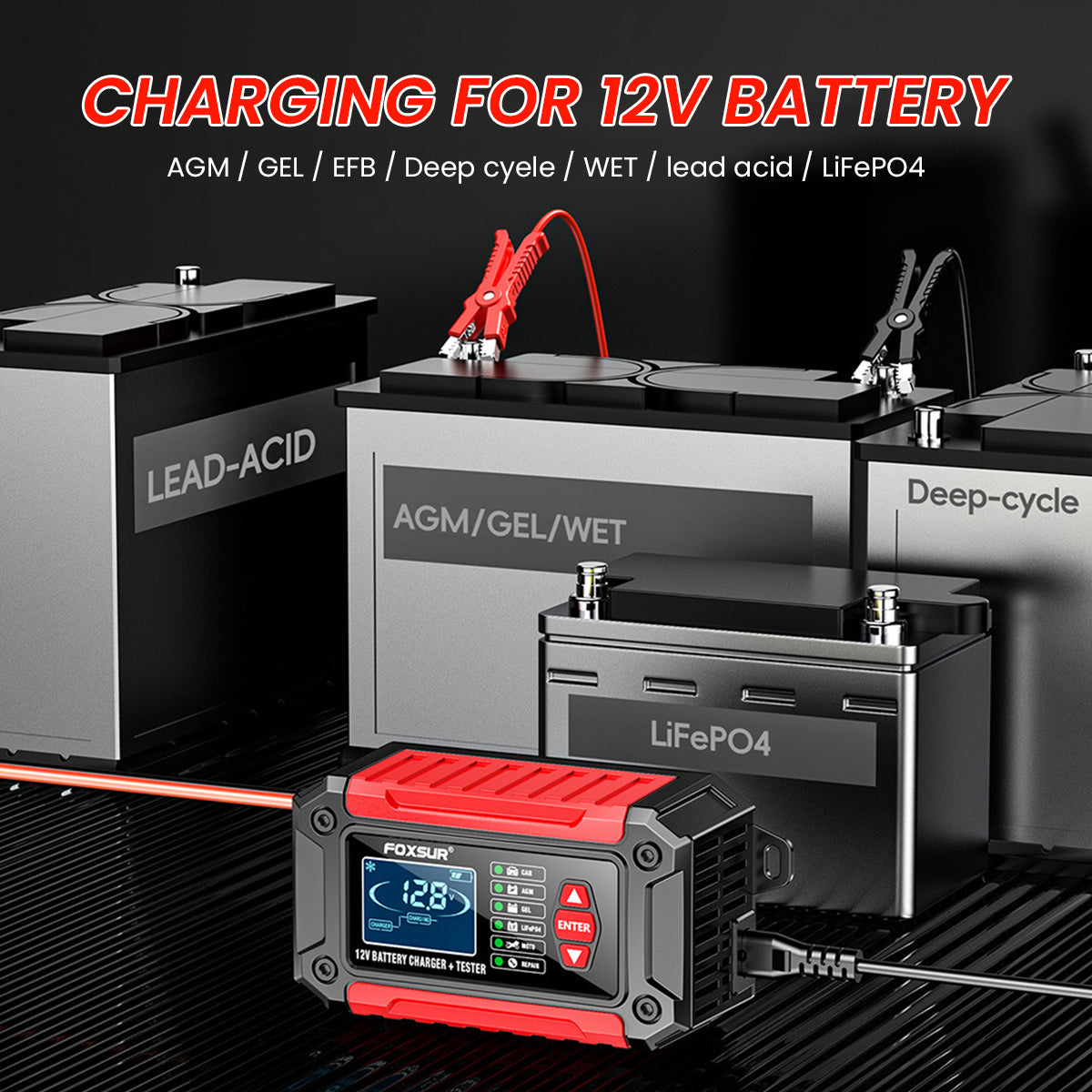 Verilux 2-in-1 6A 12V Battery Charger