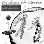 ZORBES® 2Pcs Cute Phone Charms for Girls, Crystal Four-Leaf Clover Mobile Charms for Women Phone Accessories for Girls, Aesthetic Charms Phone Chain Accessories for Phones, Keychains, Bags, Headphones