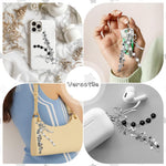 ZORBES® 2Pcs Cute Phone Charms for Girls, Crystal Four-Leaf Clover Mobile Charms for Women Phone Accessories for Girls, Aesthetic Charms Phone Chain Accessories for Phones, Keychains, Bags, Headphones