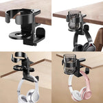 ZORBES® KDD 2 in 1 Headphone Hanger with Desk Cup Holder