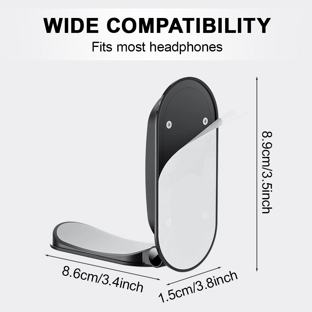 ZORBES® Headphone Stand for Desk, Foldable Sticky Headset Stand Holder