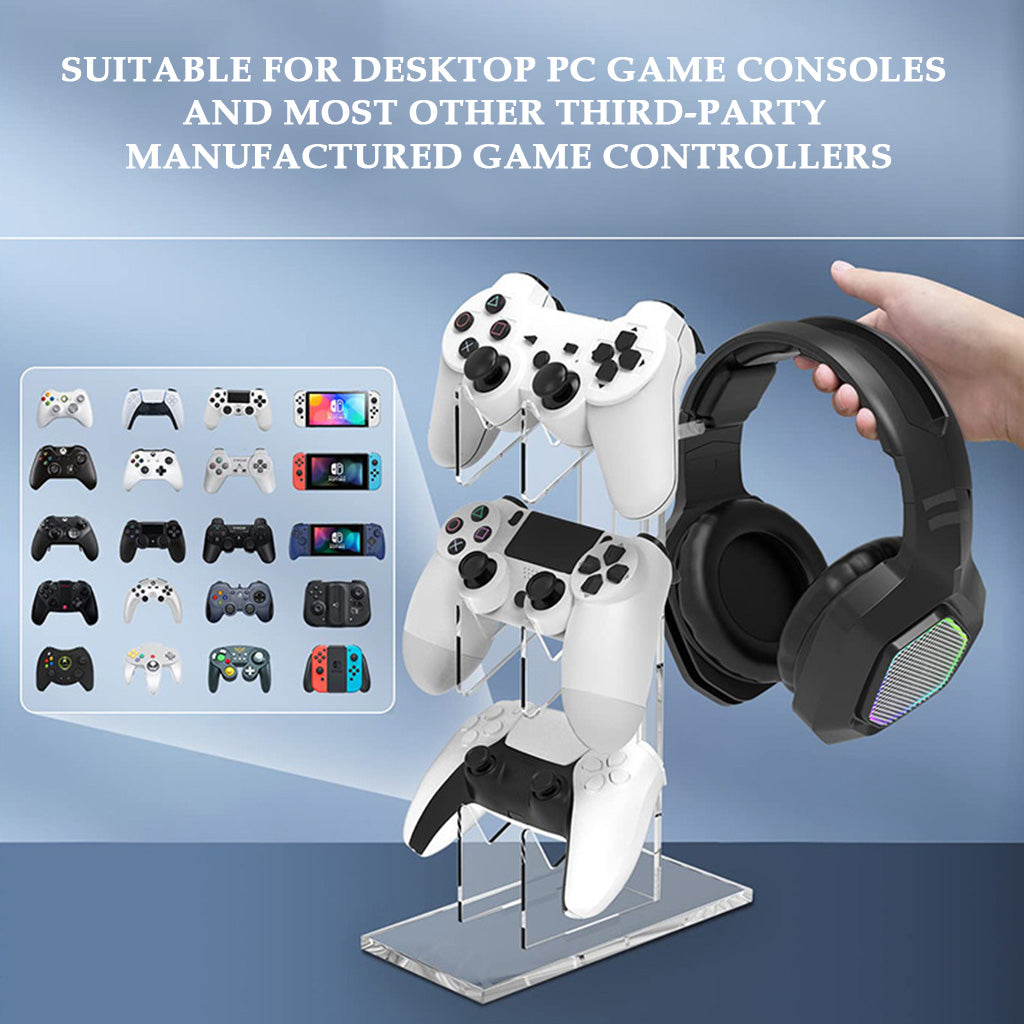 ZORBES® Universal 3 Tier Controller Stand and Headset Stand for Xbox ONE X Switch PS4 PS5 PC