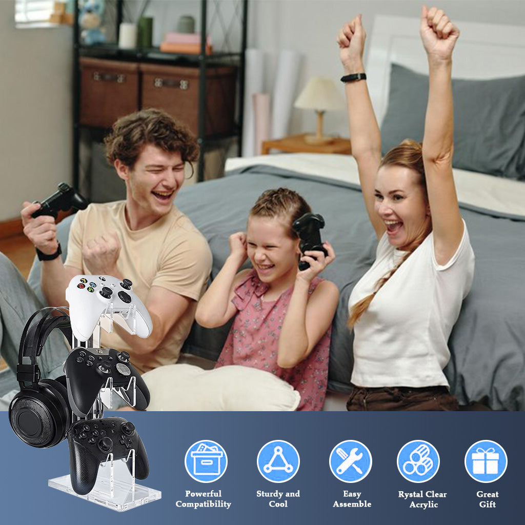 ZORBES® Universal 3 Tier Controller Stand and Headset Stand for Xbox ONE X Switch PS4 PS5 PC