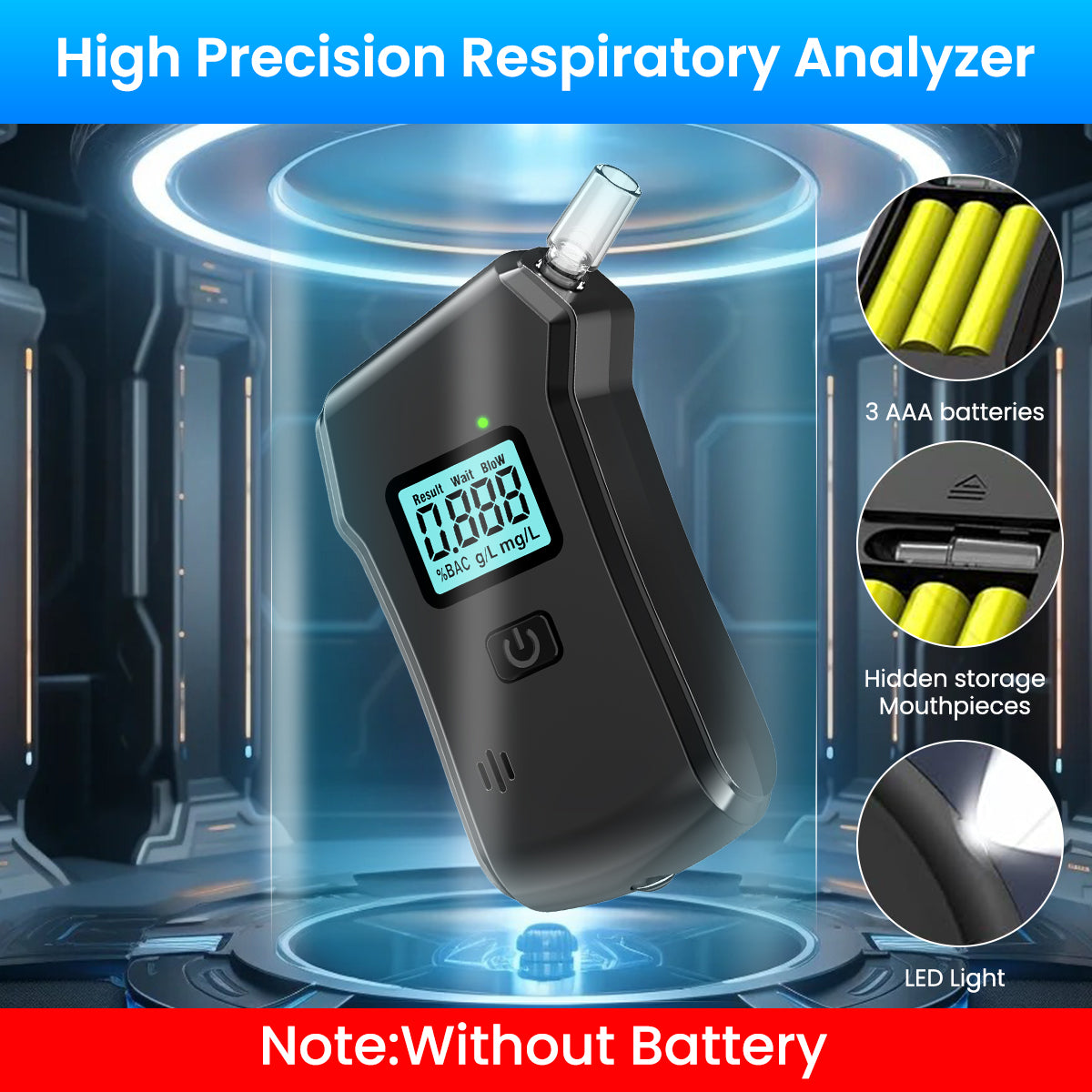 ZORBES® Breathalyzer, Upgraded Portable Professional High-Accuracy