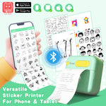ZORBES® Portable Thermal Printer, Mini Stick Printer, Bluetooth Pocket Printer Compatible