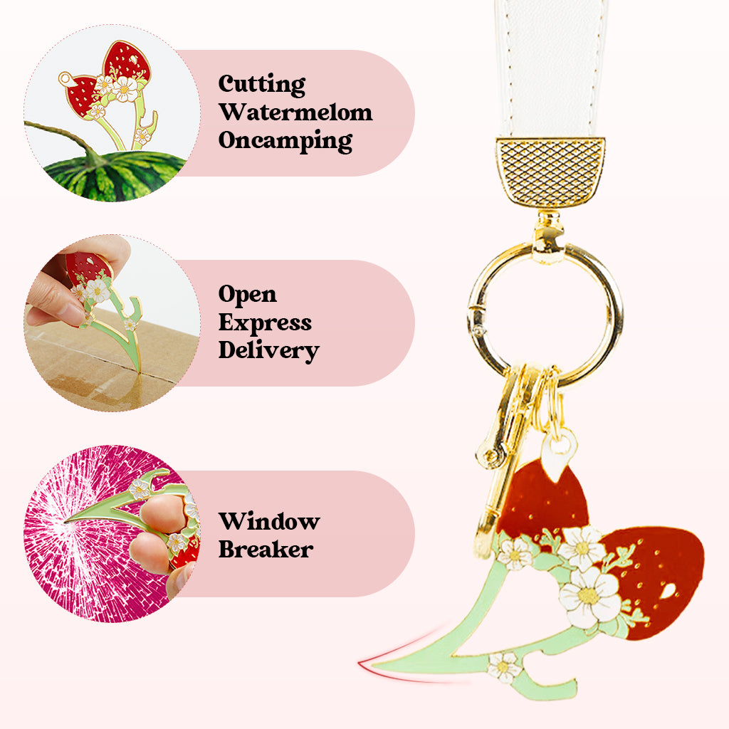 ZORBES® Keychain Safety for Women Self Defense Strawberry Key Chain Accessories