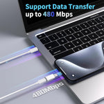 Verilux® 2Pcs Light-ning to USB C Adapter for iPhone 15/16 Alloy Metal Light-ning to USB C Adapter Light-ning Female to USB C Male Adapter Support Fast Charging & Data Transfer, Plug and Go