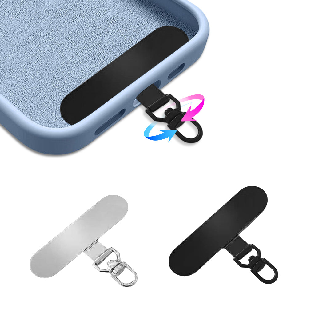 ZORBES® 2Pcs 360° Rotatable Phone Tether Tab, Universal Phone Lanyard Patch, Cell Phone Replacement Pad ,Anti-Lost Attachment Hanging Metal Ring Compatible for iPhone & Other Cell Phone