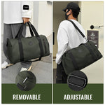 ZORBES® Bolsa de gimnasio para hombres y mujeres con compartimento para zapatos y artículos húmedos - Bolsa de lona para viajes, deportes, fitness y entrenamiento