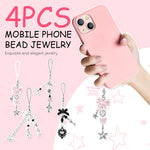 ZORBES® 4Pcs Cute Phone Charms for Girls, Bag Charms Mobile Charms Y2K Charms for Phone Case, Stylishly Sweet Mobile Phone Charms Phone Chain Mobile Accessories Phone Hanging Chain Gift for Girls