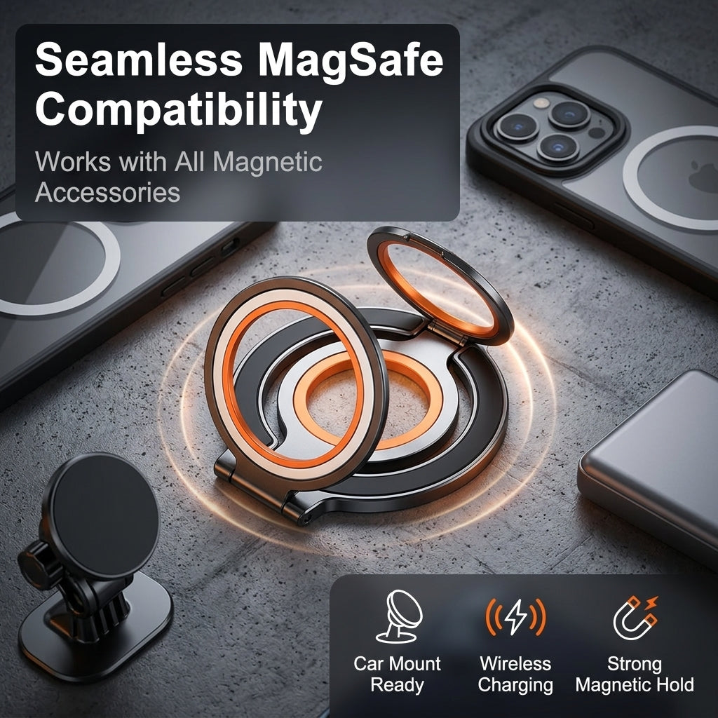 ZORBES® Magnetic Phone Ring Holder & Stand for iPhone 17 16 15 14