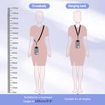 ZORBES® 2Pcs Phone Sling Straps with Insert Sheets Adjustable Phone Sling Straps Nylon Sling Straps for Phone Metal Quick Release Buckle Design Travel Carry-on Phone Sling Straps, Black & Grey