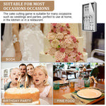 ZORBES® Juego de Cuchillos de Corte de Pastel de Acero Inoxidable, Set de Cuchillo para Pastel de Boda, Set de Acero Inoxidable para Servir Pastel de Boda Cumpleaños Fiestas y Eventos