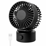 Verilux Desk Fan for Office and Travel with 2 Speed Control and 5.4 in Compact Design | USB Powered Quiet Cooling Black