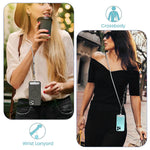 ZORBES® Phone Neck Strap and Wrist Strap Adjustable Nylon Phone Sling Strap with Attachment Insert Quick Release Phone Strap Phone Shoulder Strap Universal Phone Strap Lanyard