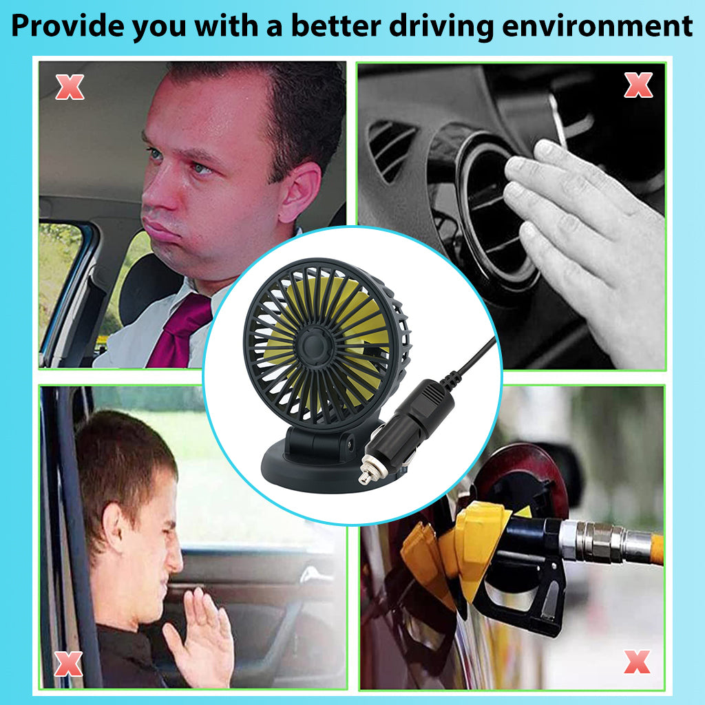 ZORBES® Car Fan Cigarette Lighter Powered Fan for 12V Vehicle360° Rotatable Car Use Fan Portable Car Fan for 12V Cars, SUV Trucks, Boats, Sightseeing Car