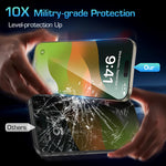 ZORBES® 2pcs Privacy Screen Protectors for i Phone 16 Pro 6.3'' Ultra HD Tempered Glass Screen Protectors 2-Step Installation Auto-Alignment HD Screen Protector Kit with Screen Cleaning Tools