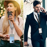 ZORBES® 2Pcs Phone Sling Straps with Insert Sheets Adjustable Phone Sling Straps Nylon Sling Straps for Phone Metal Quick Release Buckle Design Travel Carry-on Phone Sling Straps, Black & Grey