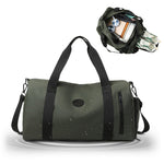 ZORBES® Bolsa de gimnasio para hombres y mujeres con compartimento para zapatos y artículos húmedos - Bolsa de lona para viajes, deportes, fitness y entrenamiento