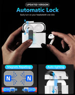 ZORBES® Compatible with AirPods 4th Generation Case Sleek White TPU Protective Case with Lock & Charging Port Flip Lid Design Fashion Earbud Charging Case Cover for AirPods 4th Gen, with Carabiner